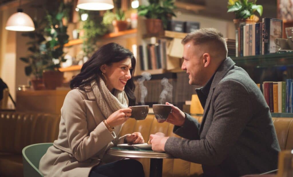 having coffee sips in coffee shop