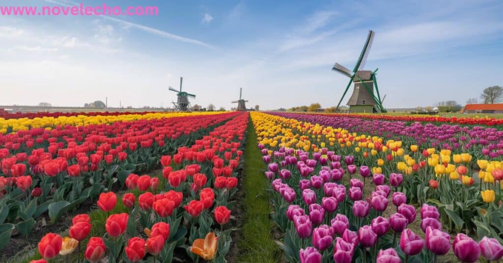 Windswept Tulip Blooms of Holland